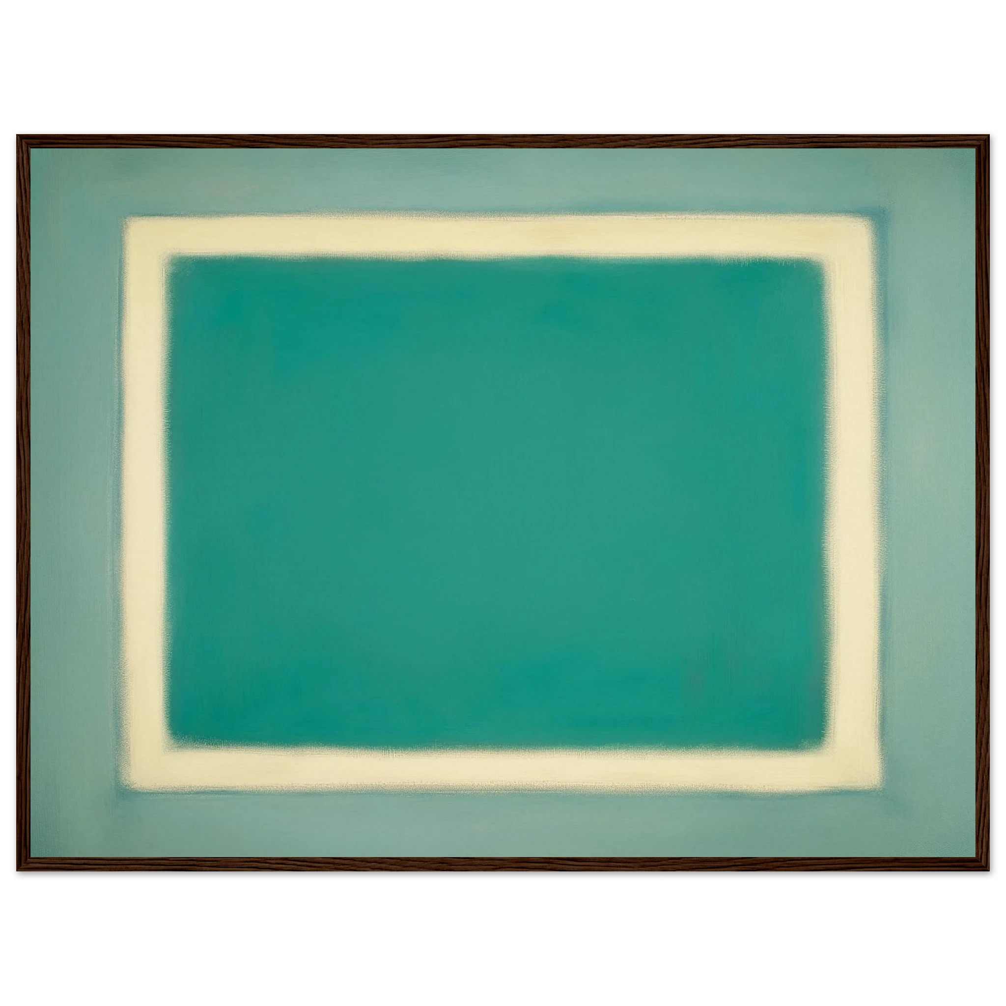 Clarity No. 03 The Threshold minimalist abstract wall art in soft beige and warm ivory, vertical boundary with subtle tonal shift