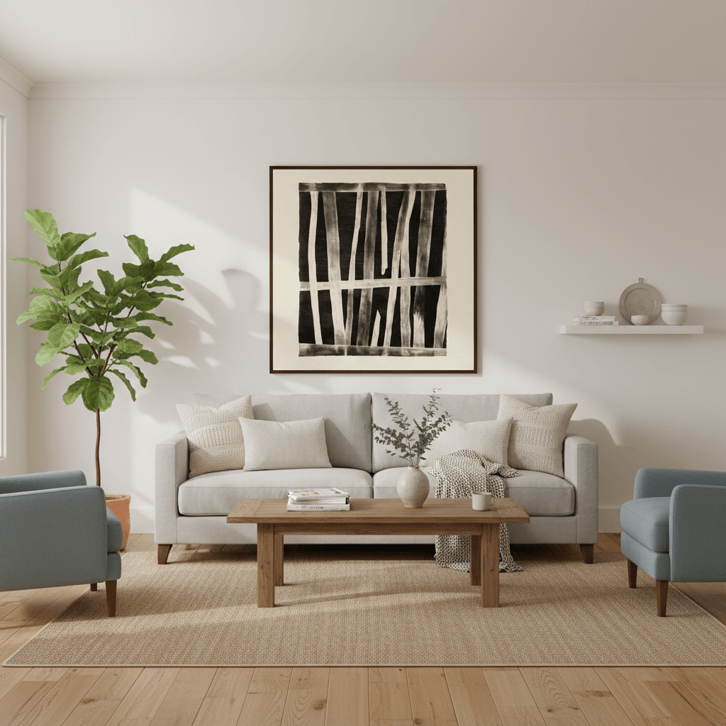 Weathered Barn Wall modern rustic print with weathered red paint and natural wood grain, reclaimed barn board artwork