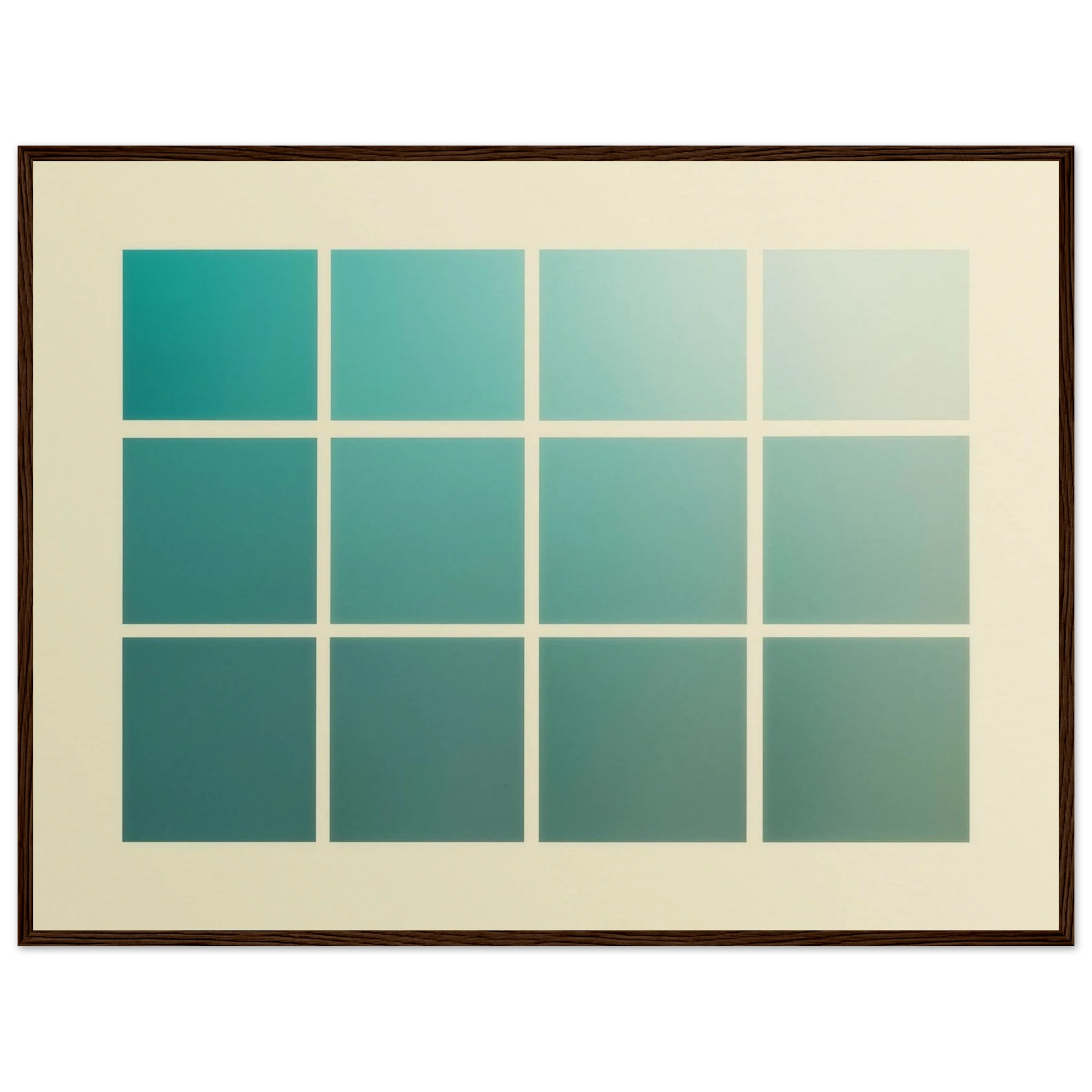 Clarity No. 01 The Filter minimalist abstract wall art in soft ivory and pale grey, layered translucent blocks with refined simplicity