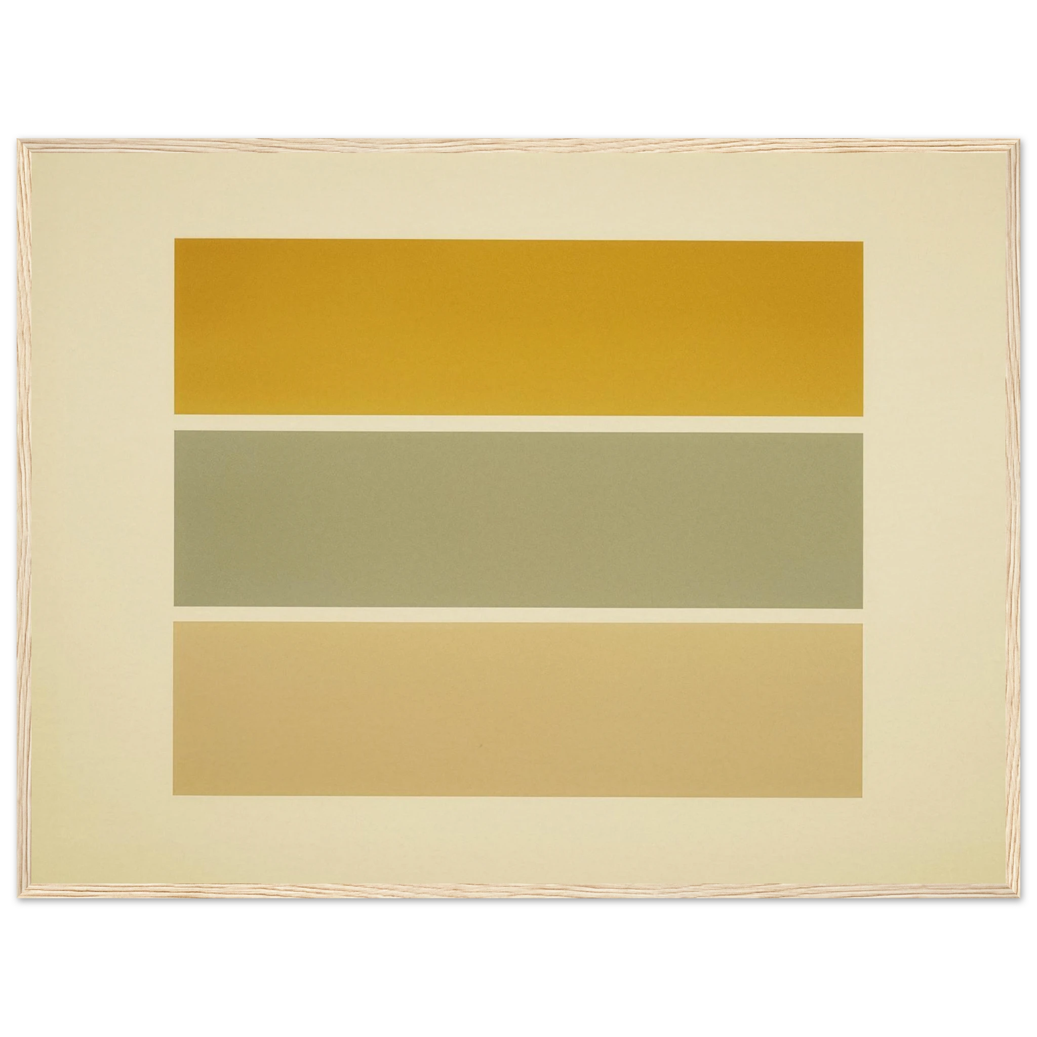 Clarity No. 08 The Separation minimalist abstract wall art in soft cream and pale taupe, subtle vertical divide with tonal contrast