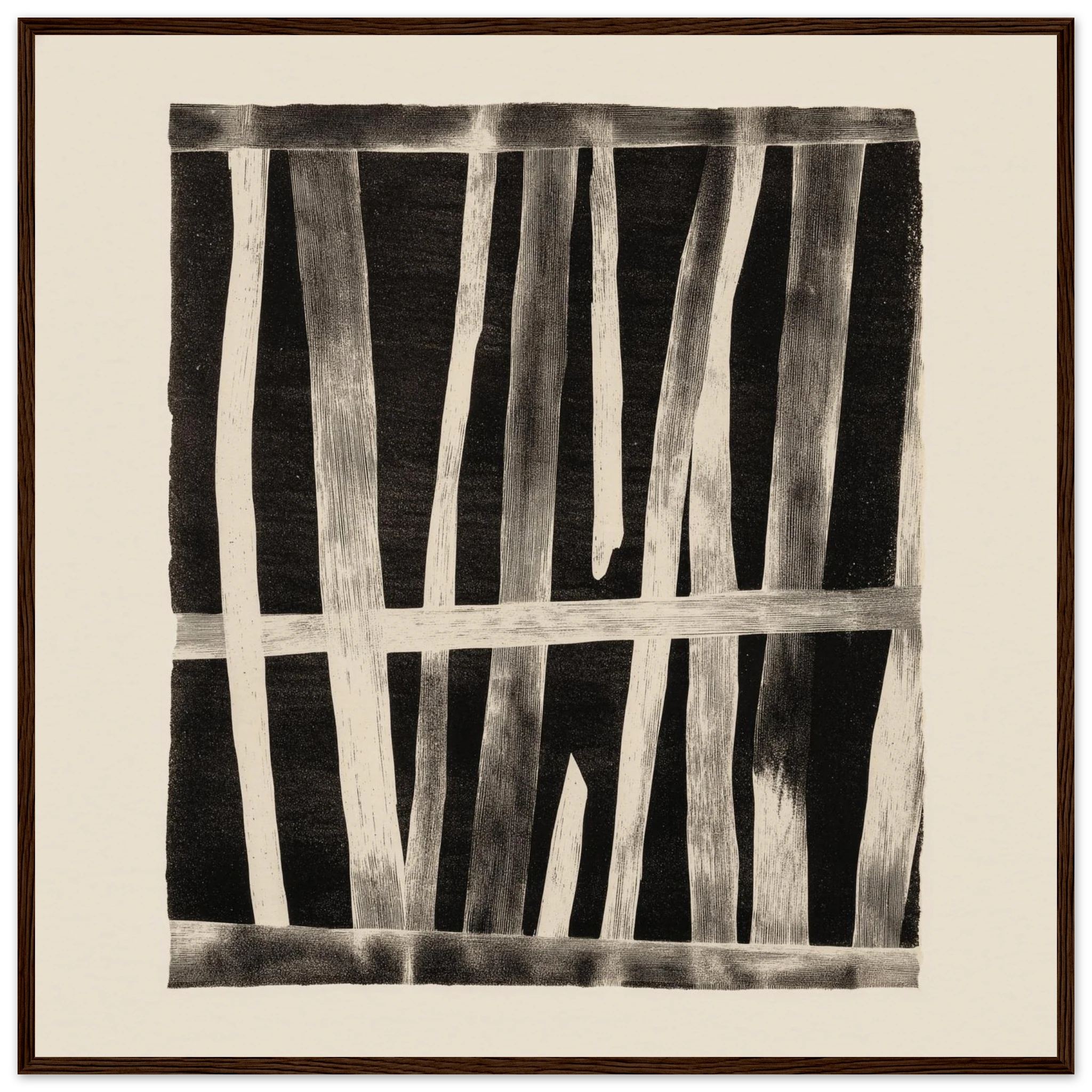 Weathered Barn Wall rustic abstract wall art in faded red, warm beige, and distressed wood texture, vertical farmhouse plank detail